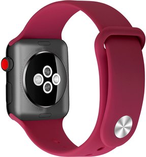 UWatch Silicone Strap for Apple Watch 38/40 mm Rose Red 101379 фото