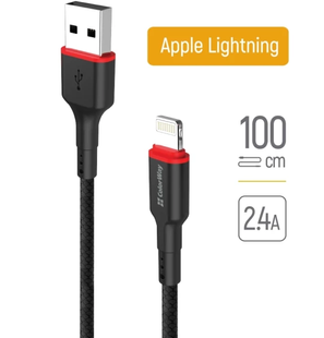 Colorway USB - Apple Lightning (PVC - red head) 2.4А 1м Black 146447 фото