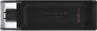 Kingston USB 3.2 DT70 USB-C 64GB Black 137195 фото