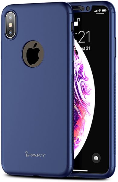Ipaky 360° PC Full Protection PC Case Apple iPhone X/XS Blue F_104523 фото