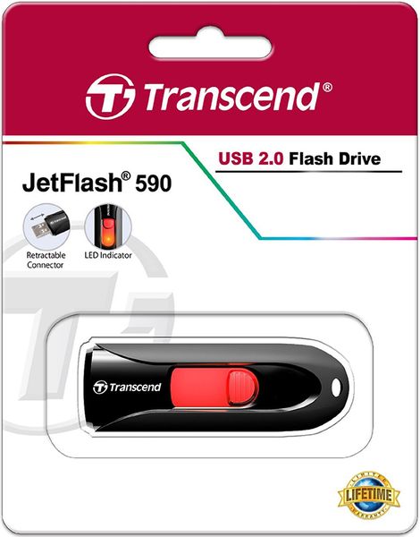 Transcend JetFlash 590 16Gb Black F_38346 фото