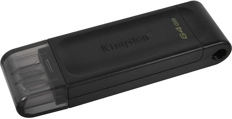 Kingston USB 3.2 DT70 USB-C 64GB Black 137195 фото