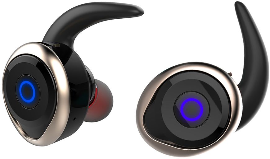 AWEI T1 Twins Earphones Black-Gold 53645 фото