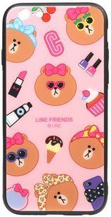 TOTO Cartoon Print Glass Case Apple iPhone 6/6s Line friends Linc 93543 фото