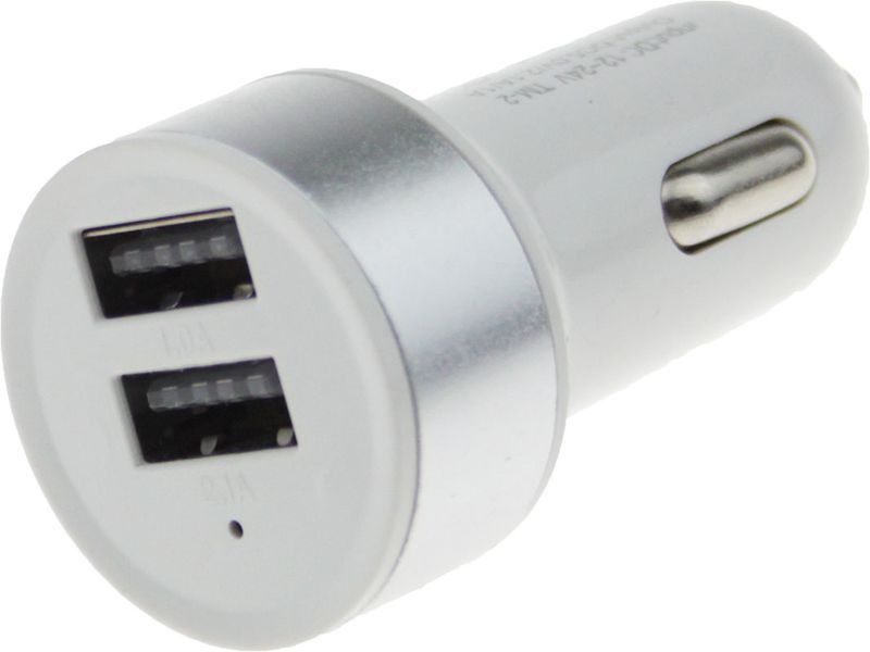 TOTO TZZ-58 Car charger metal 2USB 2,1A Silver 52859 фото
