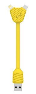 GOLF GC-28S Pineapple Series Micro&Lightning cable Yellow 45793 фото