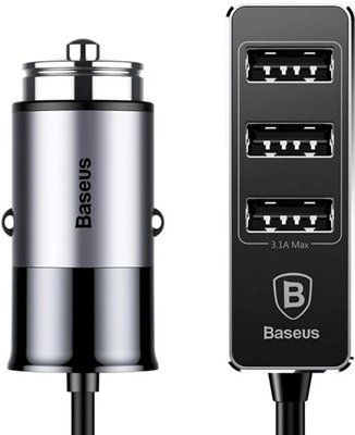 Автомобільний зарядний пристрій Baseus Enjoy Together Four Interfaces 5.5A 4 USB Black F_140570 фото