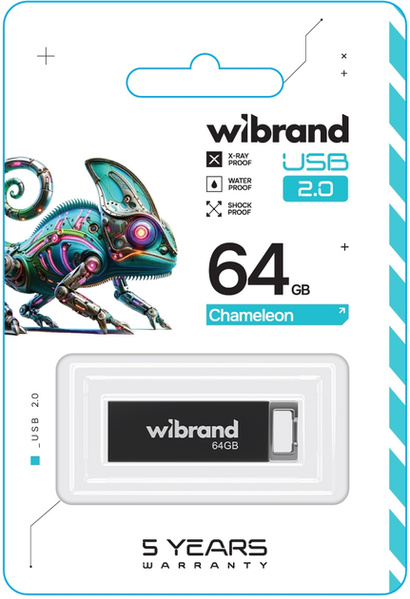 Wibrand USB 2.0 Chameleon 64Gb Black 144999 фото