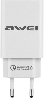 AWEI C-820 Travel charger 1USB 2.0A QC 3.0 White F_86071 фото