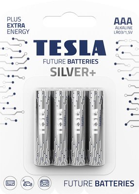 TESLA Batteries SILVER+ AAA LR03 Blister 4 шт. F_136803 фото