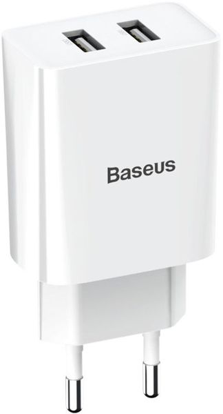 Baseus Speed Mini Dual U Charger 10.5W White F_136721 фото