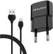 AWEI C-832 Travel charger + Lightning cable 1USB 2.1A Black F_92053 фото 2