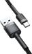 Baseus Cafule Cable USB For Type-C 3A 1m Gray Black F_138632 фото 1