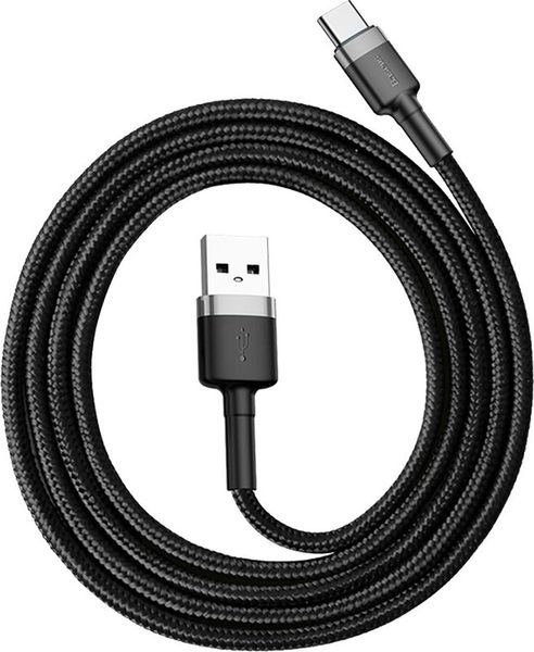 Baseus Cafule Cable USB For Type-C 3A 1m Gray Black F_138632 фото
