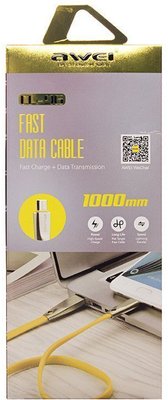 AWEI CL-96 Micro cable 1m Yellow F_89481 фото