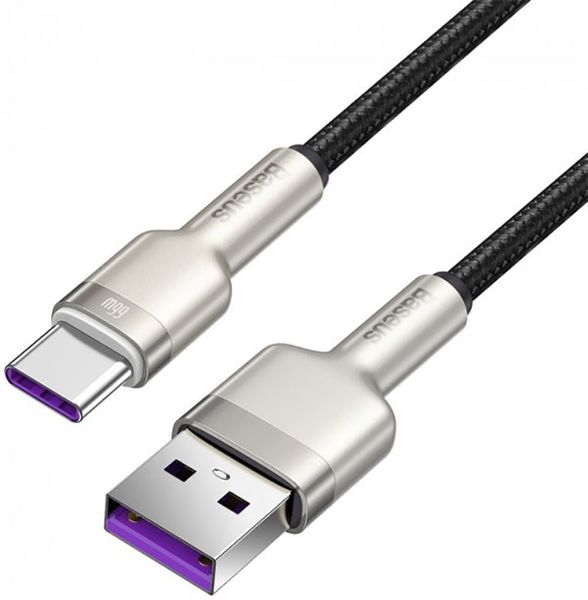 Baseus Cafule Series Metal Data Cable USB to Type-C 66W 1m Black F_137581 фото