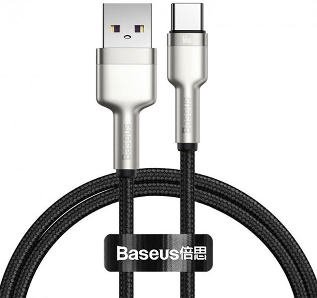 Baseus Cafule Series Metal Data Cable USB to Type-C 66W 1m Black F_137581 фото