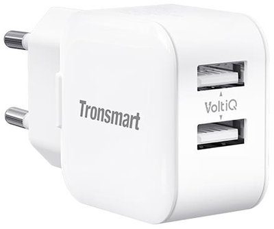 Tronsmart W02 Dual Port USB Wall Charger White F_100070 фото