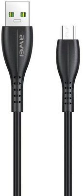 AWEI CL-115M MicroUSB Cable Black F_136346 фото