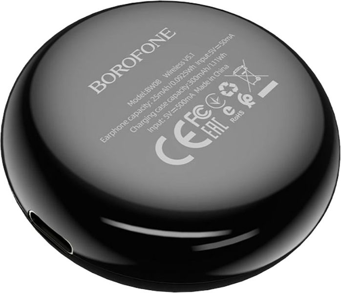 Borofone BW08 Luxury true wireless BT headset Black F_140315 фото