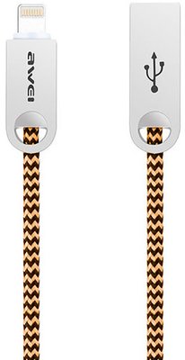 AWEI CL-20 Lightning cable 1m Gold F_112669 фото