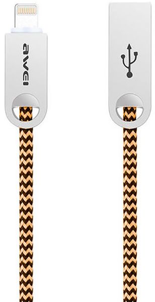 AWEI CL-20 Lightning cable 1m Gold F_112669 фото