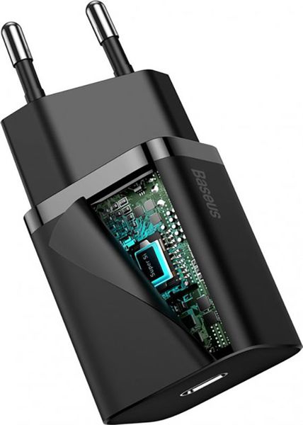 Baseus Super Si Quick Charger USB-C 20W Sets EU Black F_138628 фото