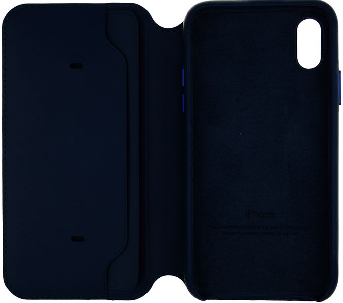 Apple Book Cover Case iPhone X Dark Blue F_56262 фото
