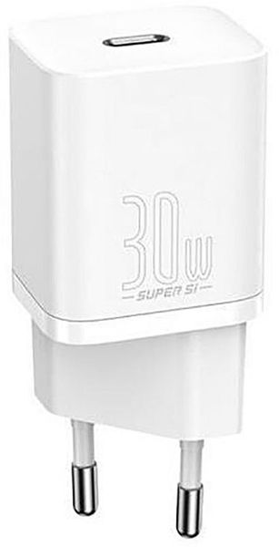 Baseus Super Si Quick Charger USB-C 30W EU White F_139400 фото