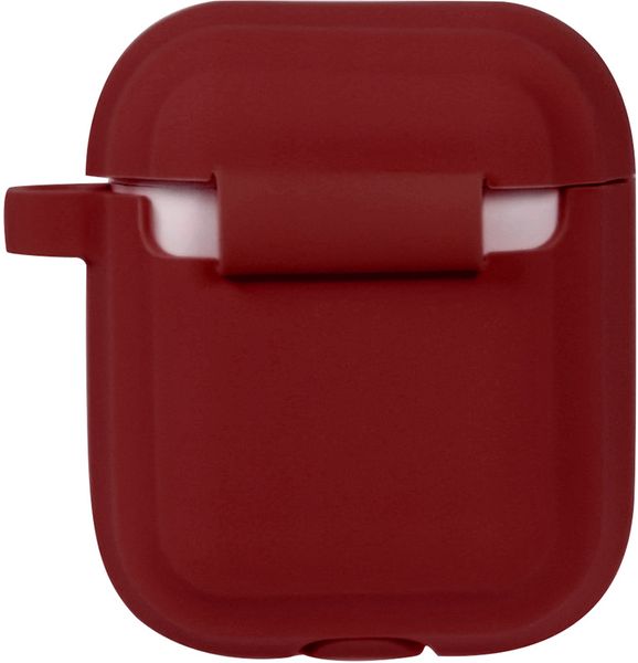TOTO Plain Cover With Stripe Style Case AirPods Wine Red F_101761 фото