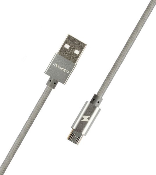 AWEI CL-400 Micro cable 1m Grey F_87179 фото