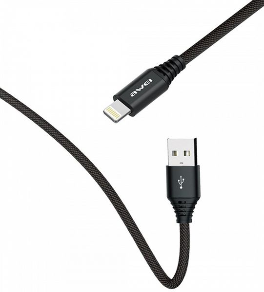 AWEI CL-54 Lightning cable 1,5m Black F_87213 фото