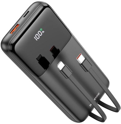 Borofone BJ22A USB-PD QC 3.0 22.5 W Power Bank With Type-C&Lighning Cable 20000mAh Black F_140337 фото